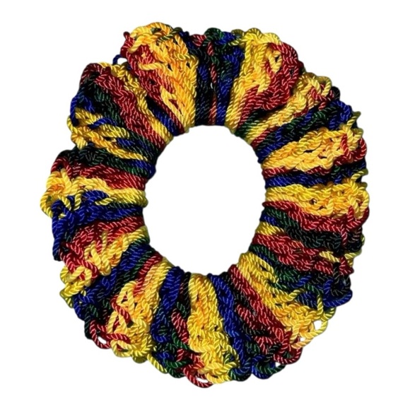 Colorful Nylon Crochet Hair Scrunchie - Picture 2 of 6